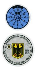 German License Plate City and Year Sticker Set