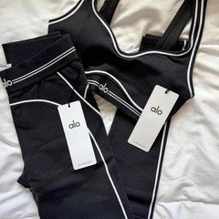 Girls Black Alo Set Women Size Small