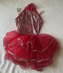 Girls Pageant Ballerina Dance Glitzy Sparkly Costume Medium Child Size