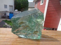 Glass Rock Slag Clear Green Rock 4.0 lbs 76E Landscaping Aquarium Rocks