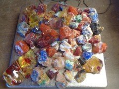 Glass Rock Slag Pretty Multi Colors 5.0 lbs 6D Rocks Landscaping Aquarium