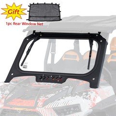 Glass Windshield W/ Sliding Vents+Dual Manual Wipers for RZR XP 1000/4 2019-2023