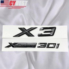 Gloss Black Trunk Emblem For G01 X3 Series X3+XDrive30i Number Letter Rear Badge