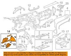 GM OEM 2017 XTS Instrument Panel Components-Knee Bolster 84145406