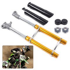 Gold 49CC 2 Stroke Small Mini Front Fork Shocker Triple Dirt Pit Bike Pro Trail