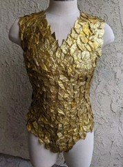 Gold Leaf Custo Made Drag Queen Leotard