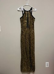 Gold Sequin Weissman's Jumpsuit Dance Costume #14420 Size SA