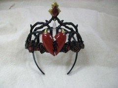 Gothic Queen Broken Hearts Tiara Evil Cupid Alice Wonderland Iracebeth of Crims
