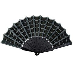 Gothic Scallop Fabric Hand Fan Spiderweb Folding Fan