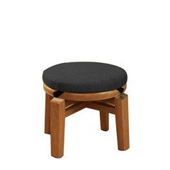 Greenjin 12" Round Bar Stool Cushion Anti Slip Circle Chair 12 Inches, Black