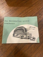 Greist  Direction ￼for Using Decorative Stitch Attachments Only
