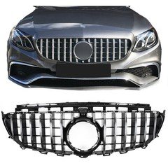 GT Front Grille Bumper For Mercedes Benz W213 E300 E400 Sedan 2017 2018 2019