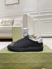 GUCCI ACE Grey and black men's casual shoes GUCCI ACE Grey and black men's casual shoes