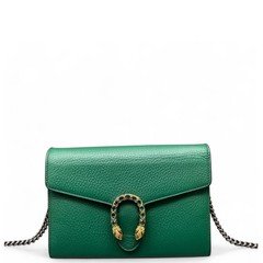 Gucci Mini Dionysus Chain Wallet Green Grained Calfskin (ws051726g7r)