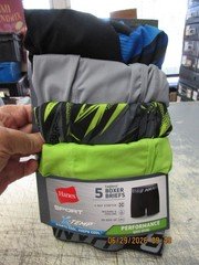 Hanes 5 Boxer Briefs Boys XL 18 Tagless X-Temp Lightweight  FREE Ship