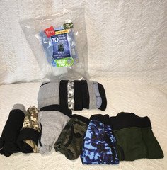 Hanes Boys Boxer Briefs 10-Pack ComfortSoft Waistband Printed Tagless Size XL