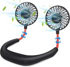 Haomaomao Portable Neck Fan 2500 mAh Rechargeable USB Hands-Free Mini Face Cooli