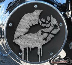 HARLEY DAVIDSON TWIN CAM DERBY CLUTCH COVER FITS 1999-2018 SKULL LIPS
