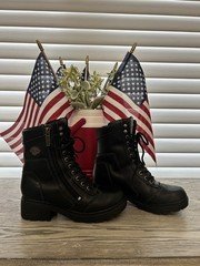 Harley-Davidson® Women's Tessa 6-Inch Lace-Up Side Zip Motorcycle Boots D85262