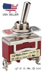 HEAVY DUTY SPST (ON)-OFF MOMENTARY TOGGLE SWITCH - SCREW TERMINALS (11BF)