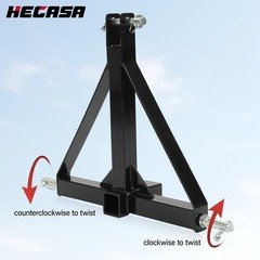 HECASA 3 Point 3 PT Trailer 2" Receiver Hitch Adapter Tow Drawbar CAT 1 Tractor