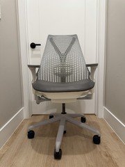 Herman Miller Sayl Desk Chair | Fog Gray / White  / 9.5/10 Free Shipping