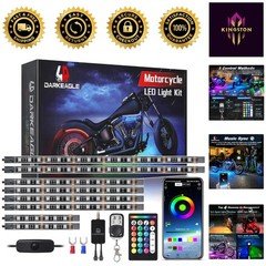High-Brightness Motorcycle Underbody LED Lights – 8PCS RGB Kit for Show & Safety