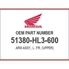 Honda ARM, L. FR. (UPPER) 51380-HL3-600 OEM NEW