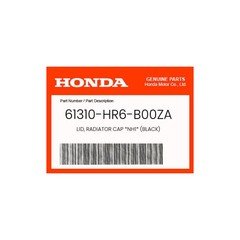Honda Genuine Lid, Radiator Cap *Nh1* (Black) - 61310-Hr6-B00Za