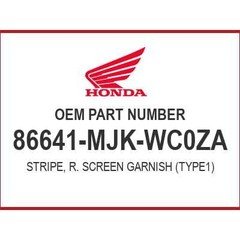 Honda STRIPE, R. (TYPE1) 86641-MJK-WC0ZA OEM NEW
