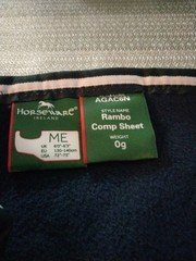 Horseware Rambo Comp Sheet