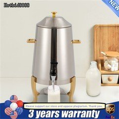 Hot Beverage Dispenser Coffee Chafer Stainless Steel Hot Drink Tea Dispenser 13L