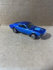 Hot Wheels Redline 68 Custom Mustang US Blue, Gray Int 