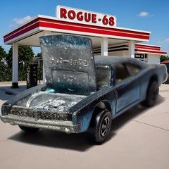 Hot Wheels Redlines Custom Dodge Charger, Aqua, 1969 Mainline, USA