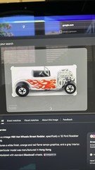 Hot Wheels Street Rodder White 32 Ford Roadster Flames Blackwall HK