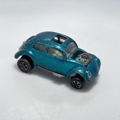 Hot Wheels Vintage 1968 Redline Custom VW Volkswagen Bug US Aqua White Interior