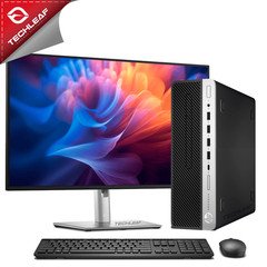 HP Windows 11 Desktop PC i5 8th, up to 32GB RAM, 4TB SSD, 24" Monitors, WiFi