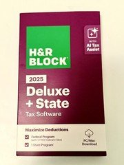 H&R Block Tax Software Deluxe + State 2025 PC/MAC *NEW! *FREE SHIP!
