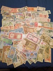 Huge Lot of 201 Asian Banknotes No Japanese or Chinese