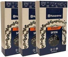 Husqvarna 3 Pack 20" X-CUT SP33G, .325" pitch, Chainsaw Chains - 581643680-3PK