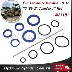 Hydraulic Cylinder Seal Kit 21151 For Terramite T5 T6 T7 T9 Backhoe 2"Bore 1"Rod