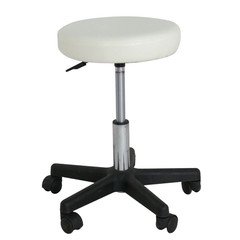 Hydraulic Rolling Salon Stool Adjustable Swivel Spa Massage Tattoo Chair White