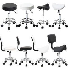 Hydraulic Saddle Rolling Clinic Spa Massage Stool Salon Chair with Backrest