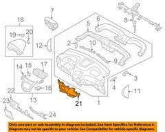 HYUNDAI OEM 12-14 Accent Instrument Panel Dash-Center Panel 847601R0008M