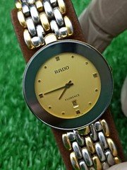 Iconic Model Rado Florence Classic Watch & Half-Gold Swiss Movement 80s Quartz