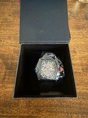 ICTIME IT24 Men's Quartz Tonneau Watch Black Rubber Strap 30m Analog w/Box