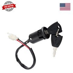 Ignition Key Switch Lock 2 Wire - Key Switch Starter Parts for Electric Trike...