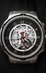 Imperial Time Skeleton Wristwatch - Stainless Steel Quartz Men's Watch