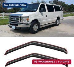 in-Channel Window Visors Rain Guards Shield for 2007-2014 Ford E-150/E-250/E-350