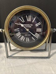 Industrial Vintage Brooklyn Station Tabletop Clock
